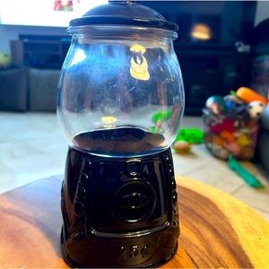 Black glass Target Gumball machine jar